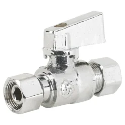 Straight Stop Valve - 3/8" X 3/8" - Chrome