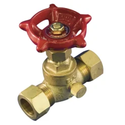 Straight Stop Valve, 3/4", Brass