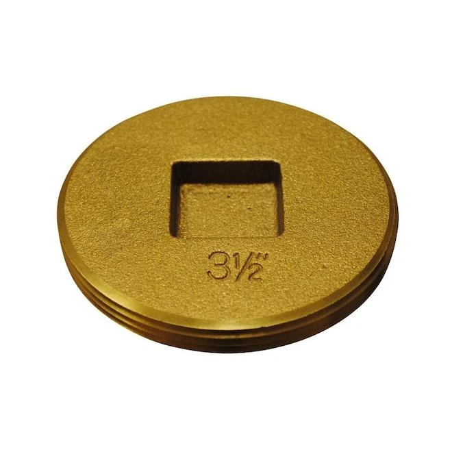3 1/2-in Dia. Brass Threaded Adapter Cleanout Plug Fitting 1 3 1/2-in Dia. Brass Threaded Adapter Cleanout Plug Fitting