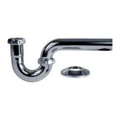 P-Trap - Less Cleanout - Shallow Flange - 1 1/4" - Chrome