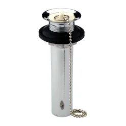 Plumb Pak - 1 1/4-in X 5-in - Brass Lavatory P.O. Plug - Round - Chrome