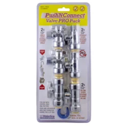 Push-N-Connect Valve Set - 1/2" - Brass - 7 Pieces
