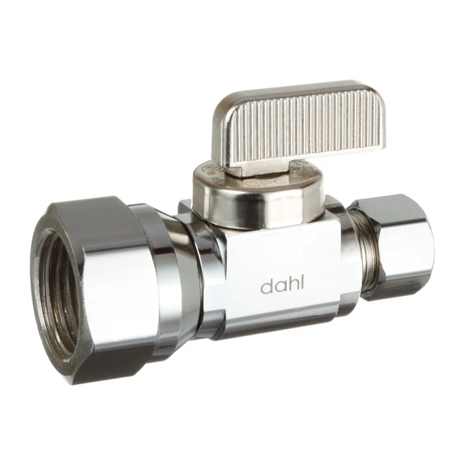 Dahl Supply Stop Straight Valve - 1/2" X 3/8" COMP 1 Dahl Supply Stop Straight Valve - 1/2" X 3/8" COMP