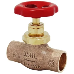 Dahl ECO Compression Stop Valve - Lead Free Brass - Rough Finish - Multi-Turn - Straight